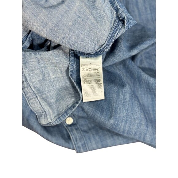 Old Navy Womens M Sleeveless Denim Shirt Dress Button Up Front 100% cotton - Picture 7 of 7